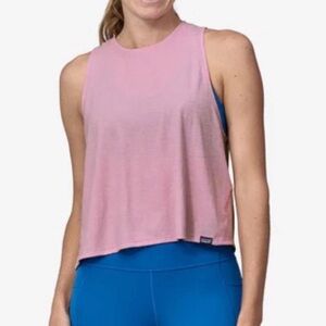 Patagonia Capilene Cool Trail Cropped Tank pink medium.